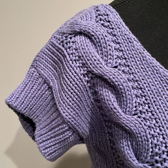 AMERICAN EAGLE OUTFITTERS Mauve Short-Sleeved Sweater. Size Small. - Picture 4 of 9